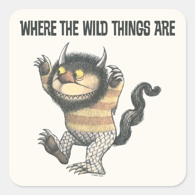 Where the Wild Things Are | Wild Thing Square Sticker (Front)