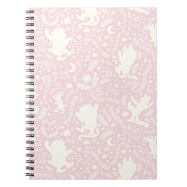 Where the Wild Things Pink Floral Pattern Notebook (Front)