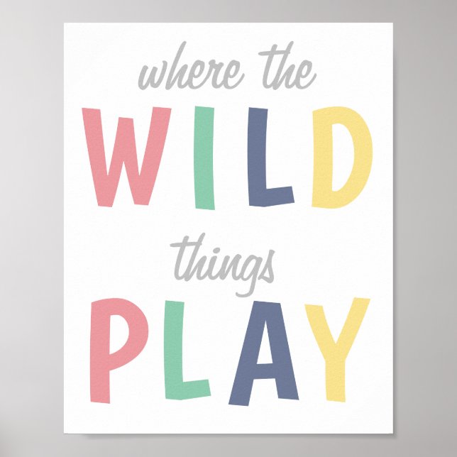 Where The Wild Things Play Playroom Poster (Front)