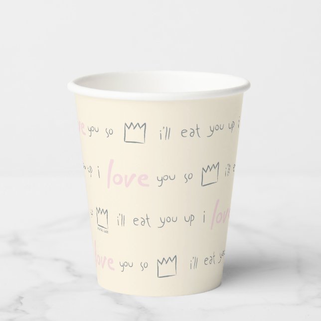 Where the Wild Things Quote Pattern Paper Cups (Front)
