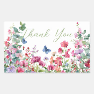 Where the Wildflowers Grow Thank You Sticker