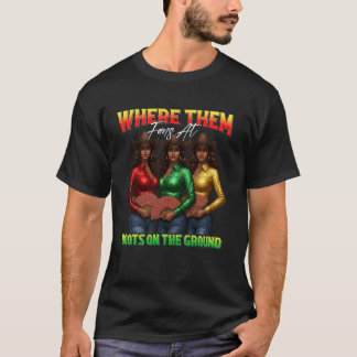 Where Them Fans At Boots On The Ground Black Cowgi T-Shirt
