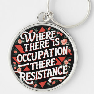 Where there is occupation there resistance keychain