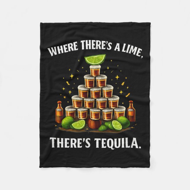 Where there's a lime there's party crew design Whe Fleece Blanket (Front)