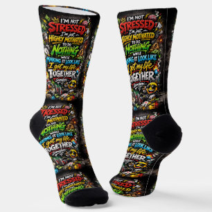 Where To Buy Cool Socks 00329 Not Stressed Socks