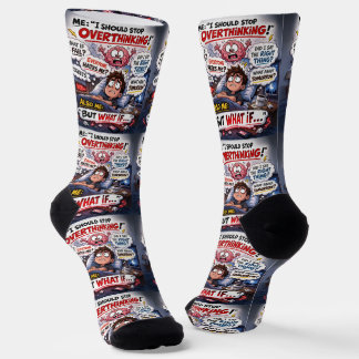 Where To Buy Cool Socks 00335 Overthinking Socks