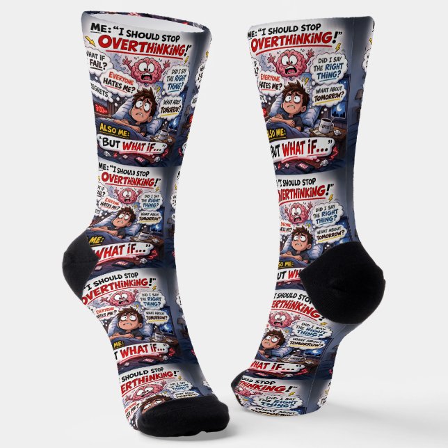 Where To Buy Cool Socks 00335 Overthinking Socks (Angled)