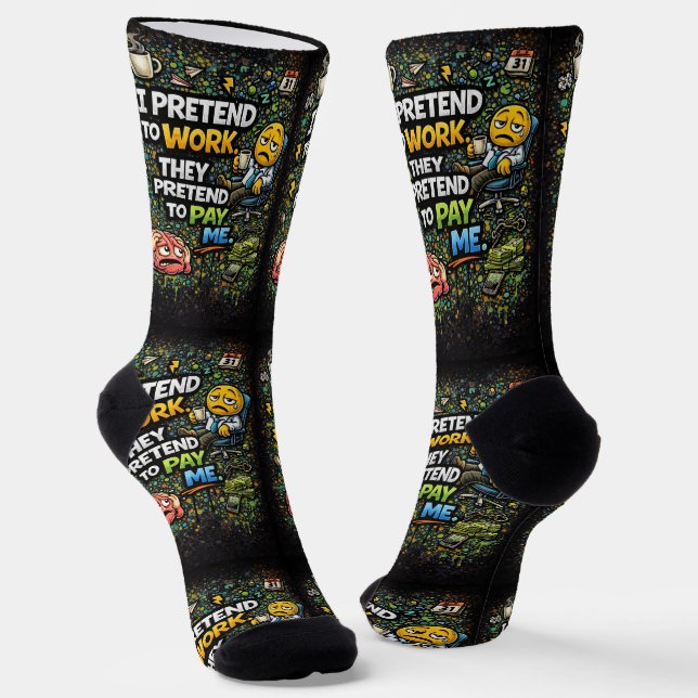 Where To Buy Cool Socks 00338 Pretend Work Socks (Angled)