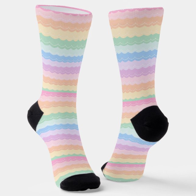 Where To Buy Cool Socks 00344 Pastel Wave Socks (Angled)