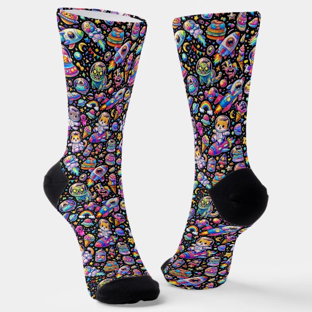 Where To Buy Cool Socks 00378 Space Theme Socks (Angled)
