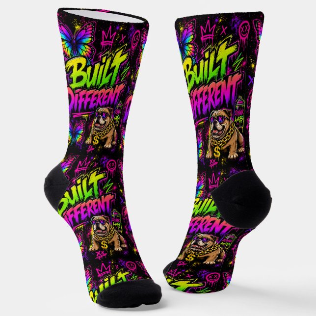 Where To Buy Cool Socks 0393 Built Different Socks (Angled)