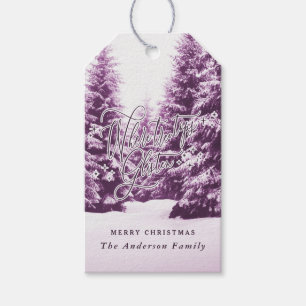 Where tree tops glisten Christmas Holiday Gift Tags