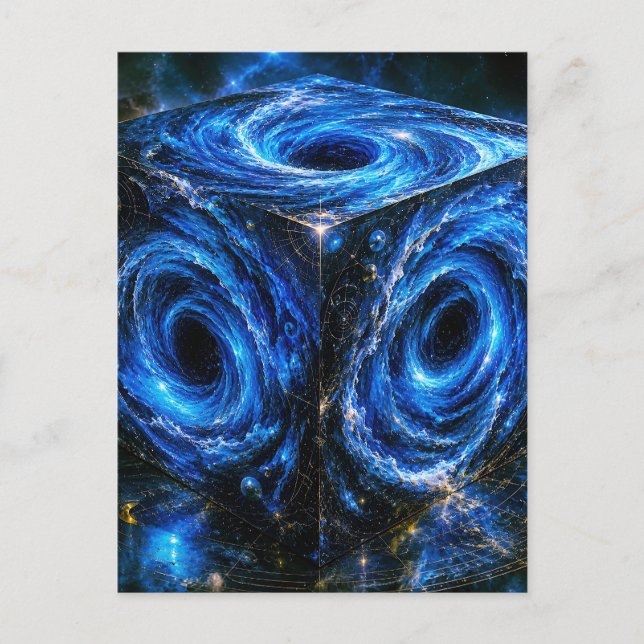 Where Universes Turn Inward - Portrait of Infinity Postcard (Front)