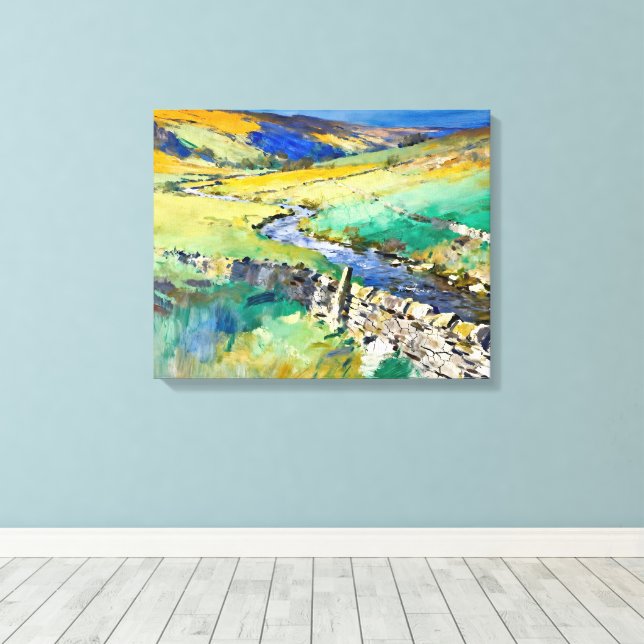 "Where Water Sings" – A Yorkshire Landscape     Canvas Print (Insitu(Wood Floor))