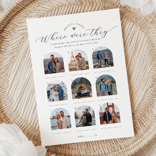Where Were They Bridal Shower Game Photos Digital Invitation