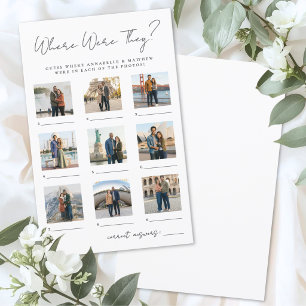Where Were They Bridal Shower Party Game