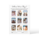 Where Were They Bridal Shower Party Wedding Game