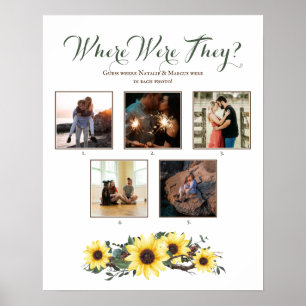Where Were They Game Rustic Sunflower  Poster