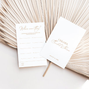 Where were they? Minimalist Bridal Shower Game