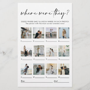 Where Were They Photo Couples Activity Cards