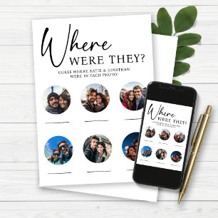 Where Were They Wedding Party Game Invitation