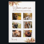 Where Were We Game Fall Pampas Grass Couple Photo<br><div class="desc">Where Were We Game Fall Pampas Grass Couple Photo Enjoy your bridal shower or bachelorette party with this customizable game card! Watercolor tropical bouquet with dry pampas This fun bridal shower game is a great way to learn more about the couple before their big day. HOW TO PLAY -Select ten...</div>