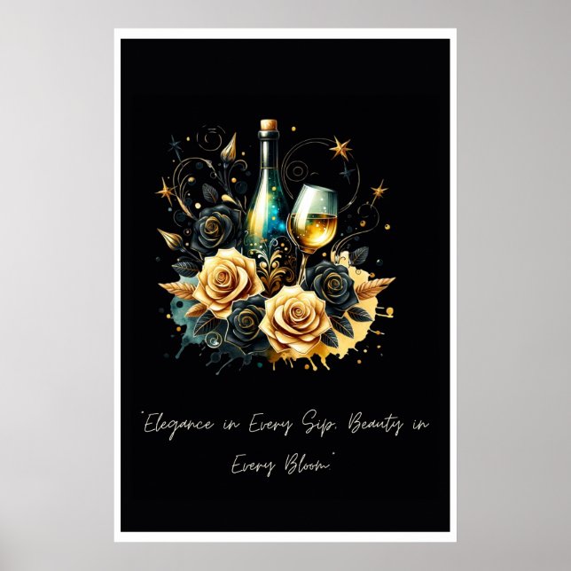 Where Wine Meets Roses" Poster (Front)