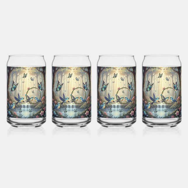 Where Wings Meet Petals and Magic Can Glass (Front)