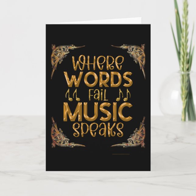 WHERE WORDS Fail Music Speaks Card (Front)
