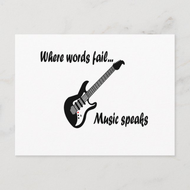 Where Words Fail, Music Speaks Postcard (Front)
