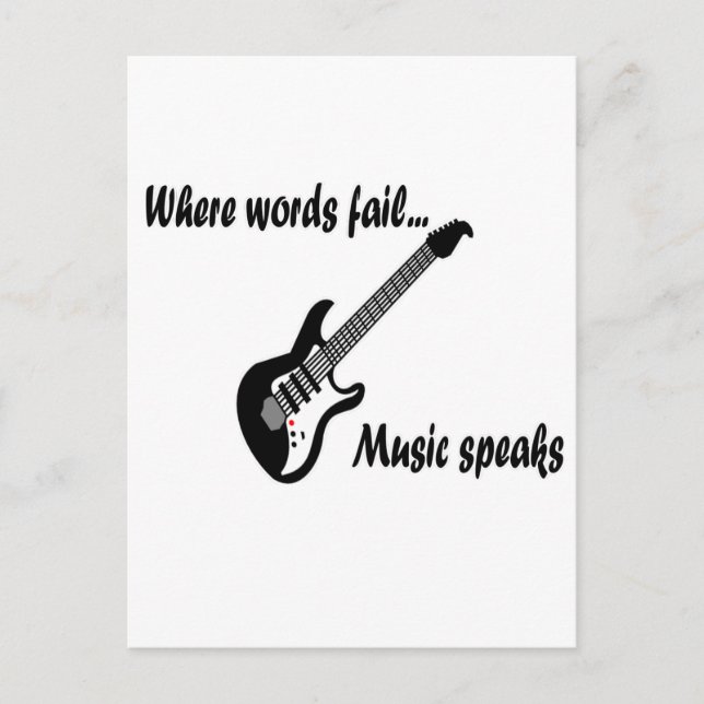 Where Words Fail, Music Speaks Postcard (Front)