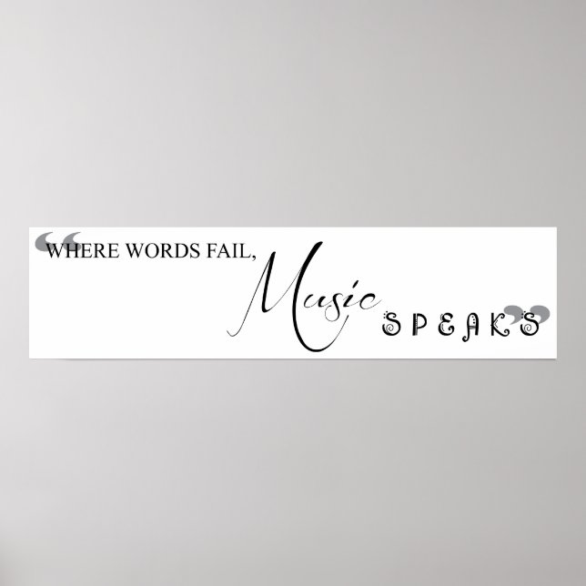 Where Words Fail, Music Speaks Poster (Front)