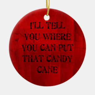 Where You Can Put That Candy Cane Ceramic Ornament