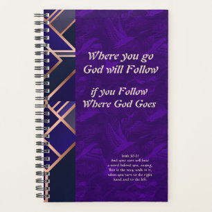 Where you Go Purple Marble Monthly Planner