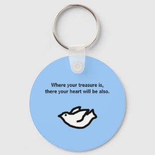 Where your treasure is,there your hear... keychain
