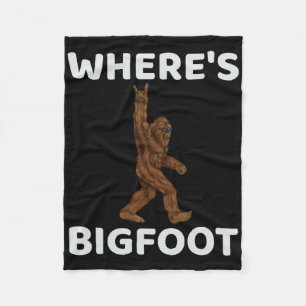 Wheres Bigfoot For Men - Fun Sasquatch Men Fleece Blanket