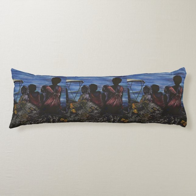 Where's Daddy? Harbour Island, Bahamas Body Pillow (Front)