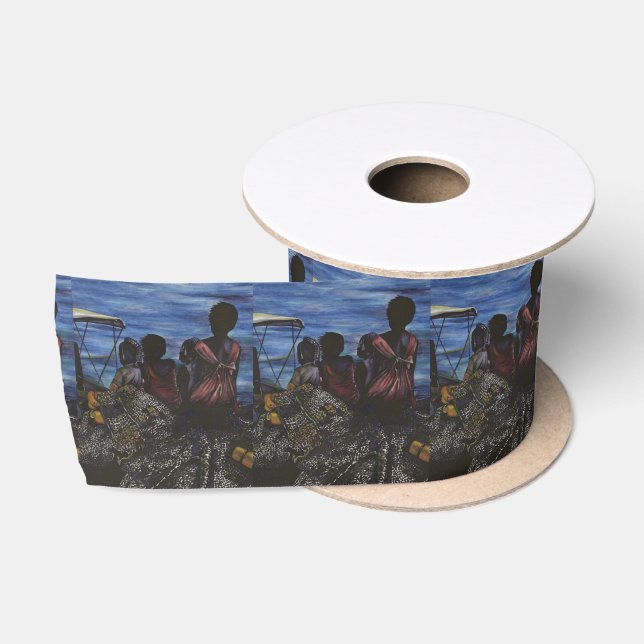 Where's Daddy? Harbour Island Satin Ribbon (Spool)