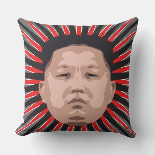 Where's Kim Jong Un? Throw Pillow (Front)