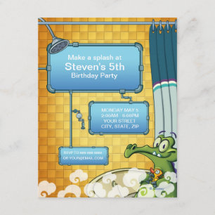 Where's My Water Birthday Invitation