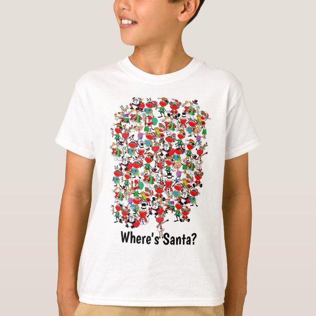 Where's Santa Claus - Look and Find Santa T-Shirt (Front)