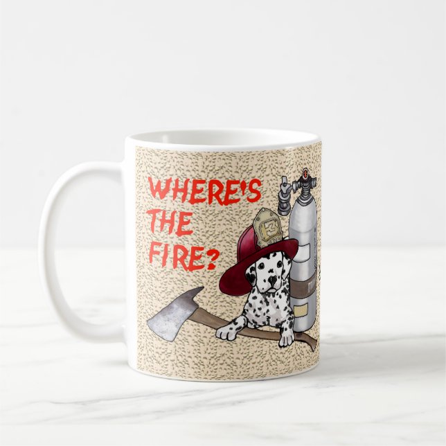 Wheres the Fire Firefighter mug (Left)