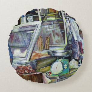 Where's the Fish Head Curry? Singapore Round Pillow