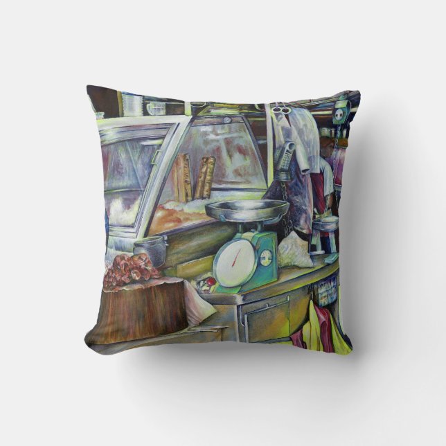 Where's the Fish Head Curry? Singapore Throw Pillow (Front)