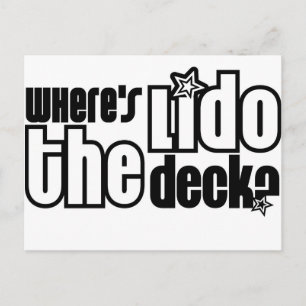 Where's the Lido Deck? Postcard