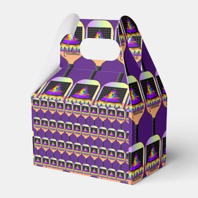 Where's The Pickleball Purple  Favor Box (Front Side)
