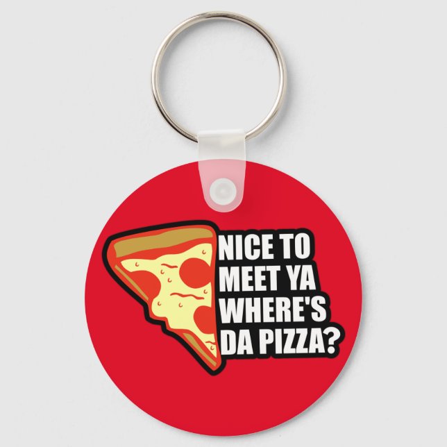 Where's the Pizza Keychain (Front)