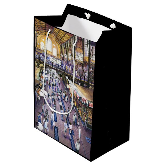 Where's the Water Closet? Budapest Medium Gift Bag (Front Angled)