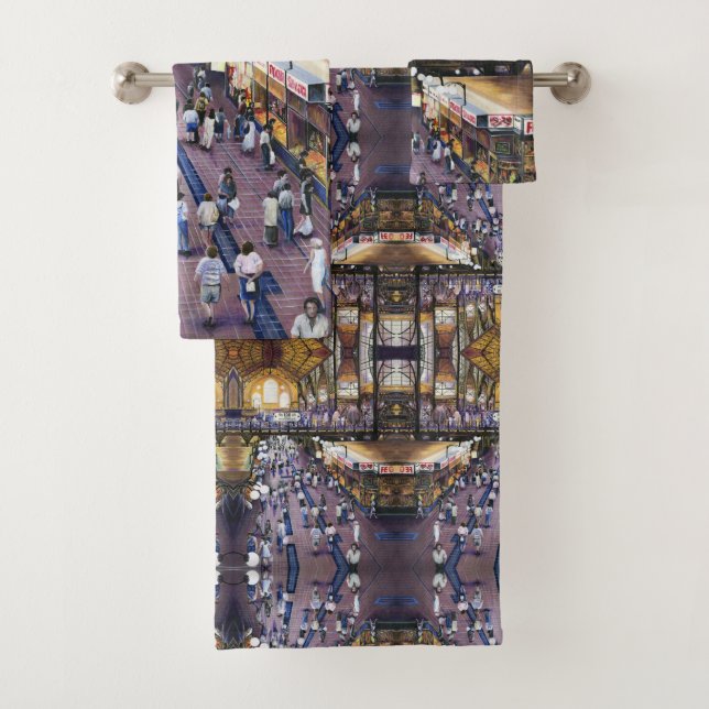 Where's the Woman's Water Closet? Budapest Bath Towel Set (Insitu)