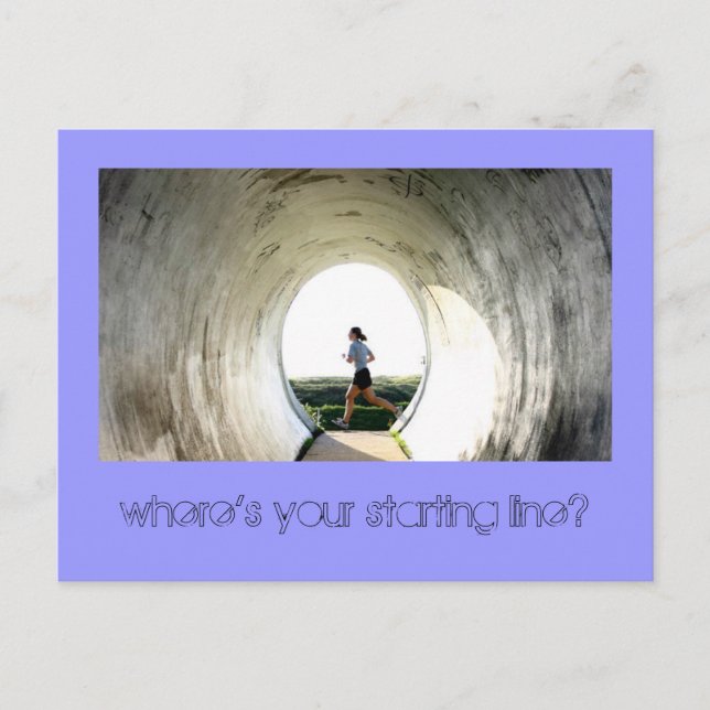 Where's Your Starting Line? Postcard (Front)